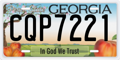 GA license plate CQP7221