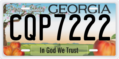 GA license plate CQP7222