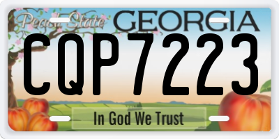 GA license plate CQP7223