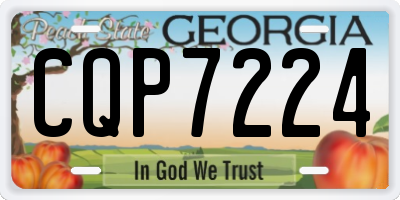 GA license plate CQP7224