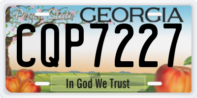 GA license plate CQP7227