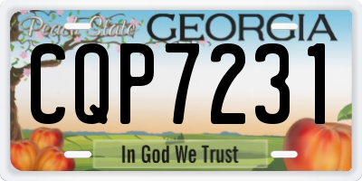 GA license plate CQP7231
