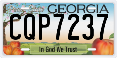 GA license plate CQP7237