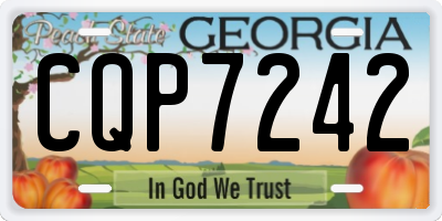 GA license plate CQP7242