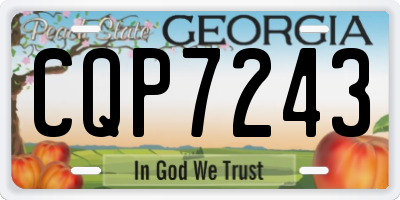 GA license plate CQP7243