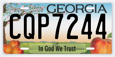 GA license plate CQP7244
