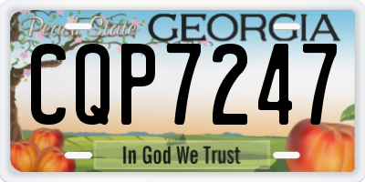 GA license plate CQP7247