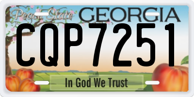 GA license plate CQP7251