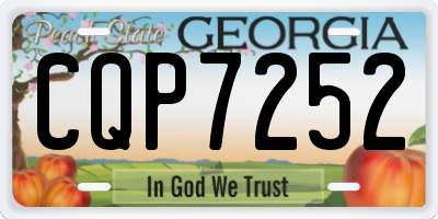 GA license plate CQP7252