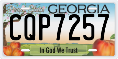 GA license plate CQP7257
