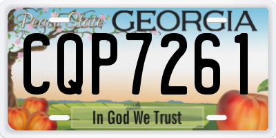 GA license plate CQP7261