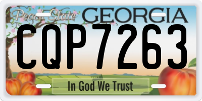 GA license plate CQP7263