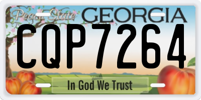 GA license plate CQP7264