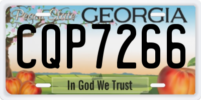 GA license plate CQP7266