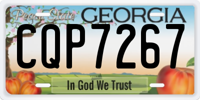 GA license plate CQP7267