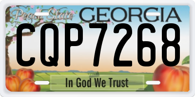 GA license plate CQP7268