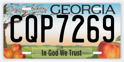 GA license plate CQP7269