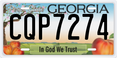 GA license plate CQP7274