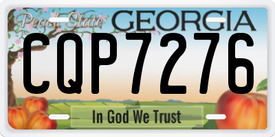 GA license plate CQP7276