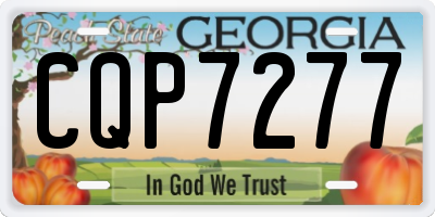 GA license plate CQP7277