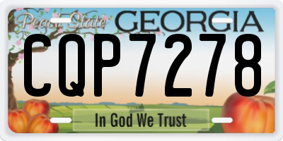 GA license plate CQP7278