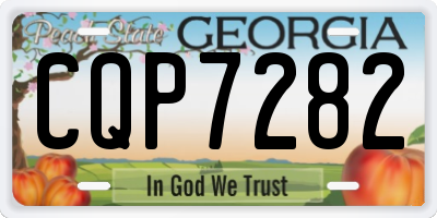 GA license plate CQP7282