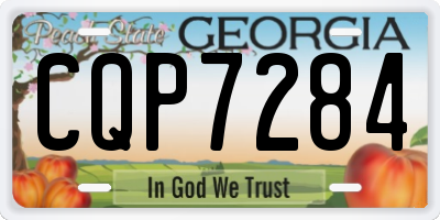 GA license plate CQP7284