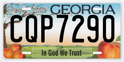 GA license plate CQP7290