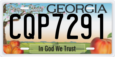 GA license plate CQP7291