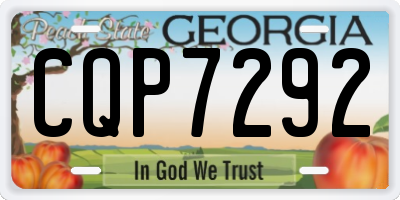 GA license plate CQP7292