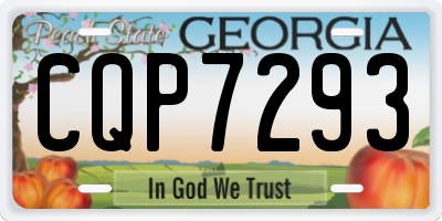 GA license plate CQP7293