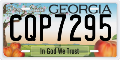 GA license plate CQP7295