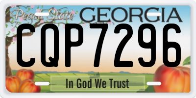 GA license plate CQP7296