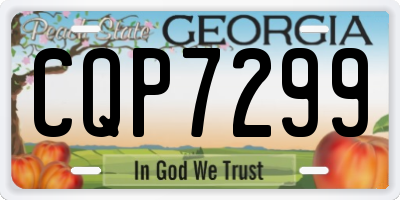 GA license plate CQP7299