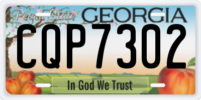 GA license plate CQP7302