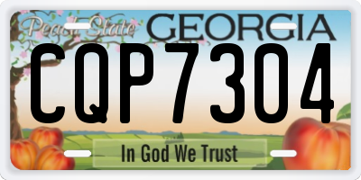 GA license plate CQP7304