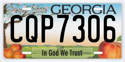 GA license plate CQP7306