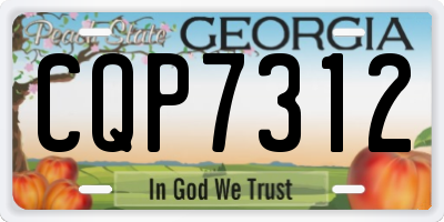 GA license plate CQP7312
