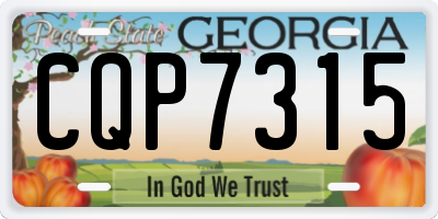 GA license plate CQP7315