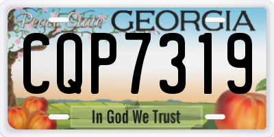 GA license plate CQP7319