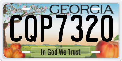 GA license plate CQP7320