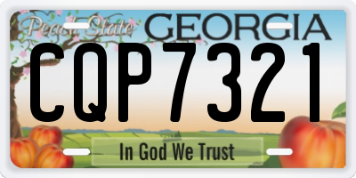 GA license plate CQP7321