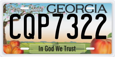 GA license plate CQP7322