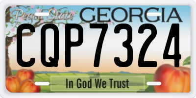 GA license plate CQP7324