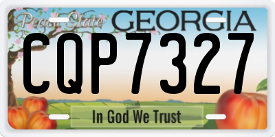GA license plate CQP7327