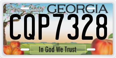 GA license plate CQP7328