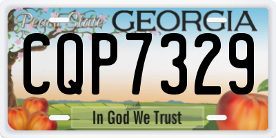 GA license plate CQP7329