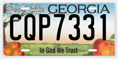 GA license plate CQP7331