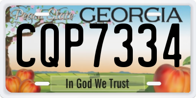 GA license plate CQP7334