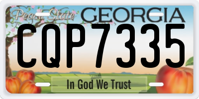 GA license plate CQP7335
